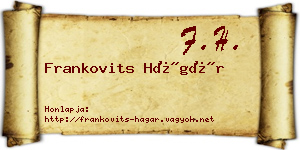 Frankovits Hágár névjegykártya